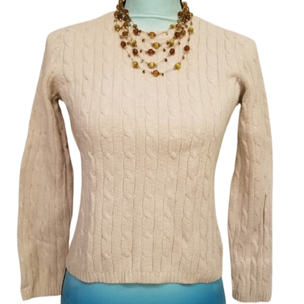 St. John's Bay Knitted Pullover Sweater Cream PM